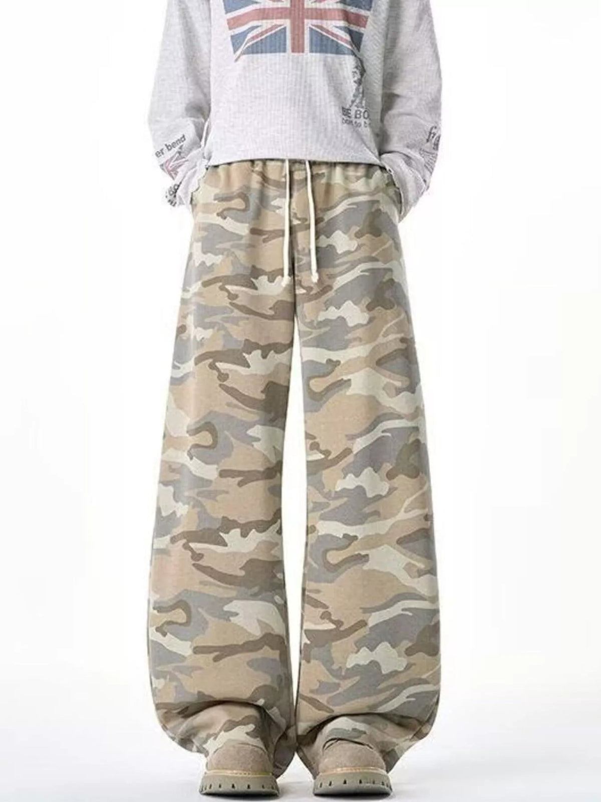 Men's Camouflage Wide-Leg Pants - Artículos HE