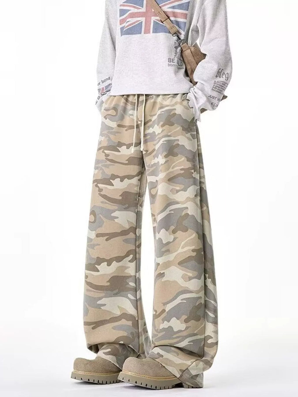 Men's Camouflage Wide-Leg Pants - Artículos HE