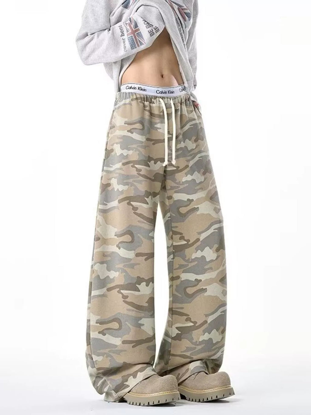 Men's Camouflage Wide-Leg Pants - Artículos HE