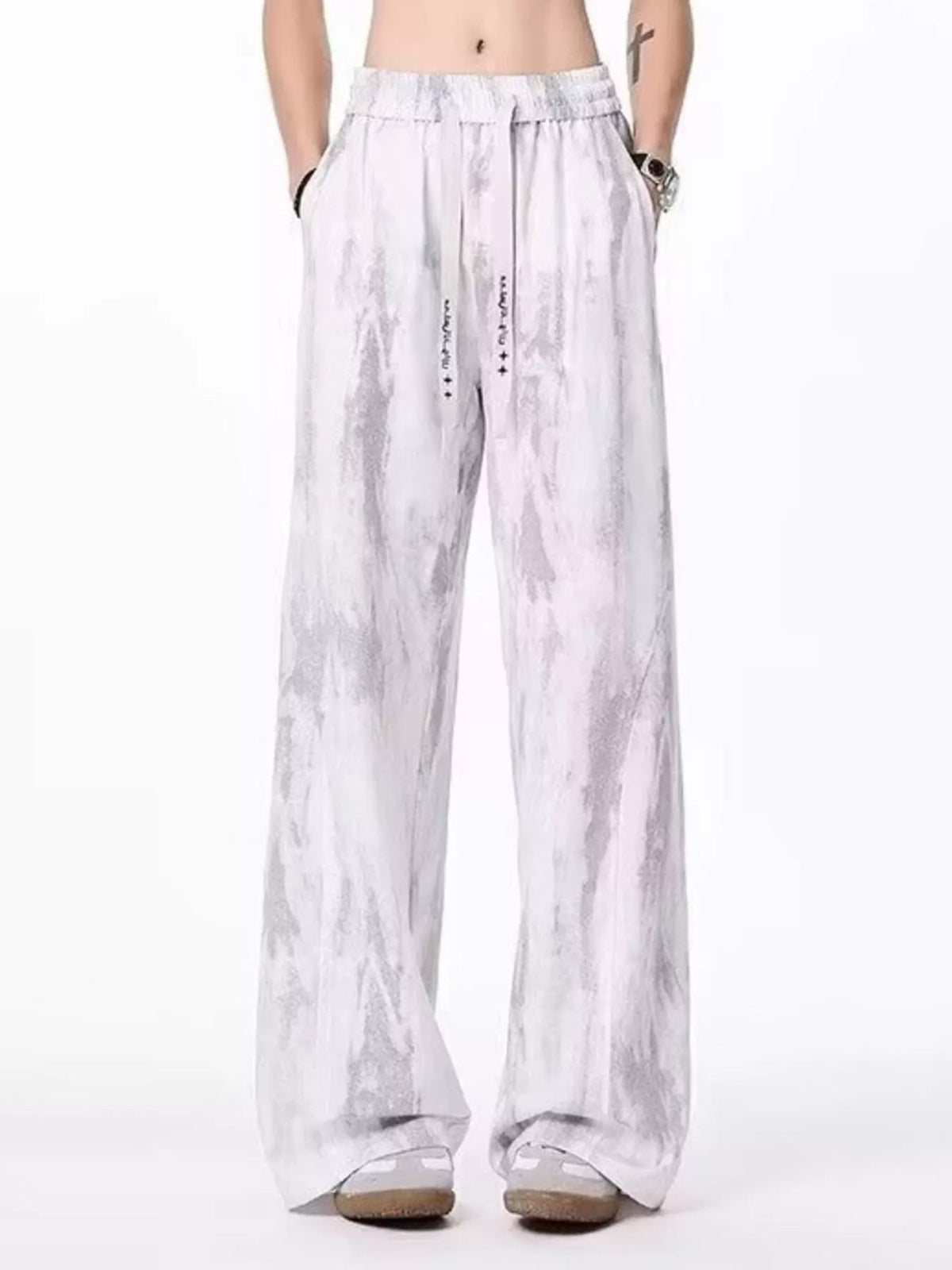 Men's Drawstring Wide-Leg Tie-Dye Casual Pants - Artículos HE