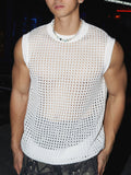 Men's Full Size Breathable Hollow-Out Tank Top Plus Size - Artículos HE