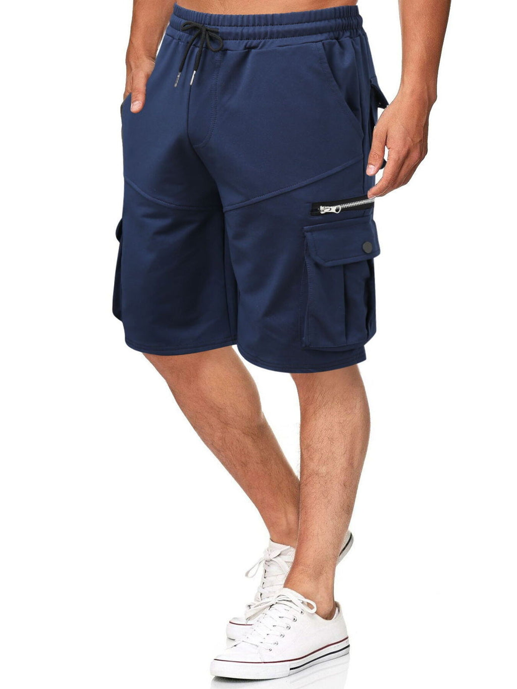 Men's Full Size Drawstring Cargo Shorts Plus Size - Artículos HE