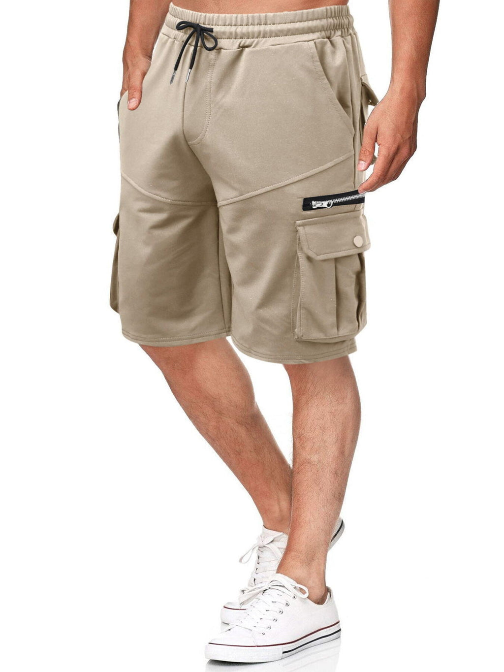 Men's Full Size Drawstring Cargo Shorts Plus Size - Artículos HE