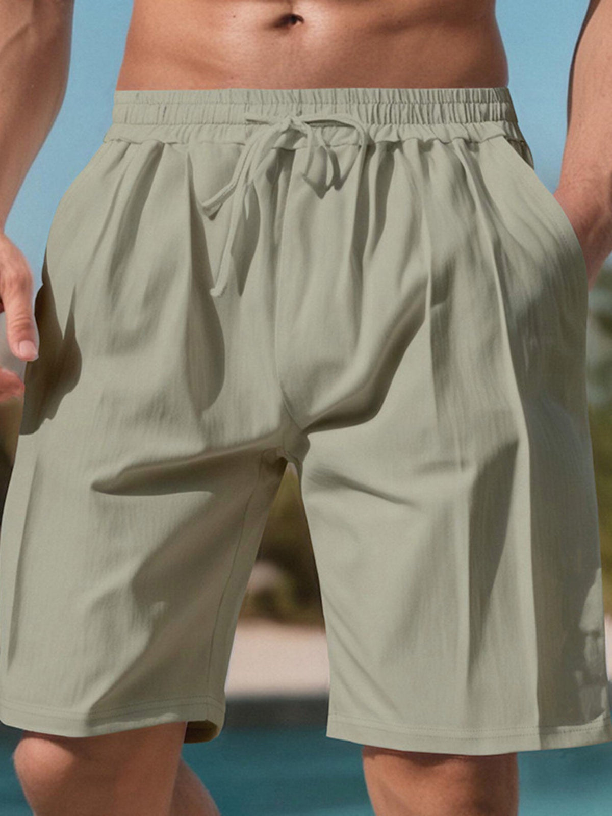 Men's Full Size Drawstring Shorts with Pockets Plus Size - Artículos HE
