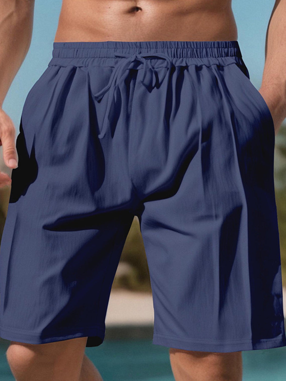 Men's Full Size Drawstring Shorts with Pockets Plus Size - Artículos HE