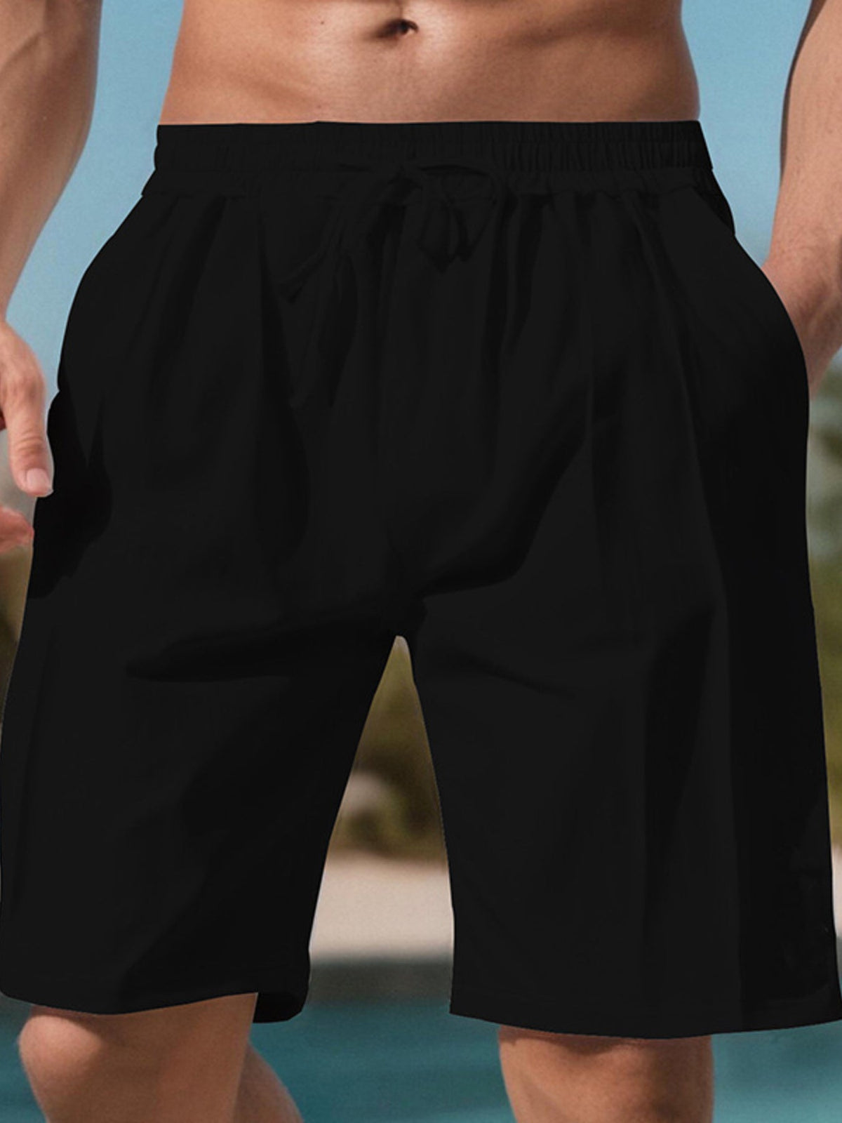 Men's Full Size Drawstring Shorts with Pockets Plus Size - Artículos HE