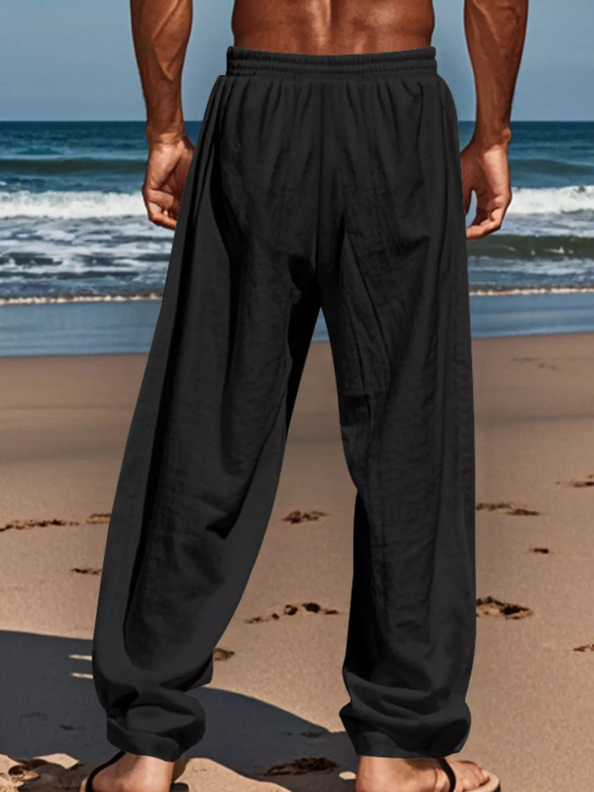 Men's Full Size Drawstring Wide Leg Pants Plus Size - Artículos HE