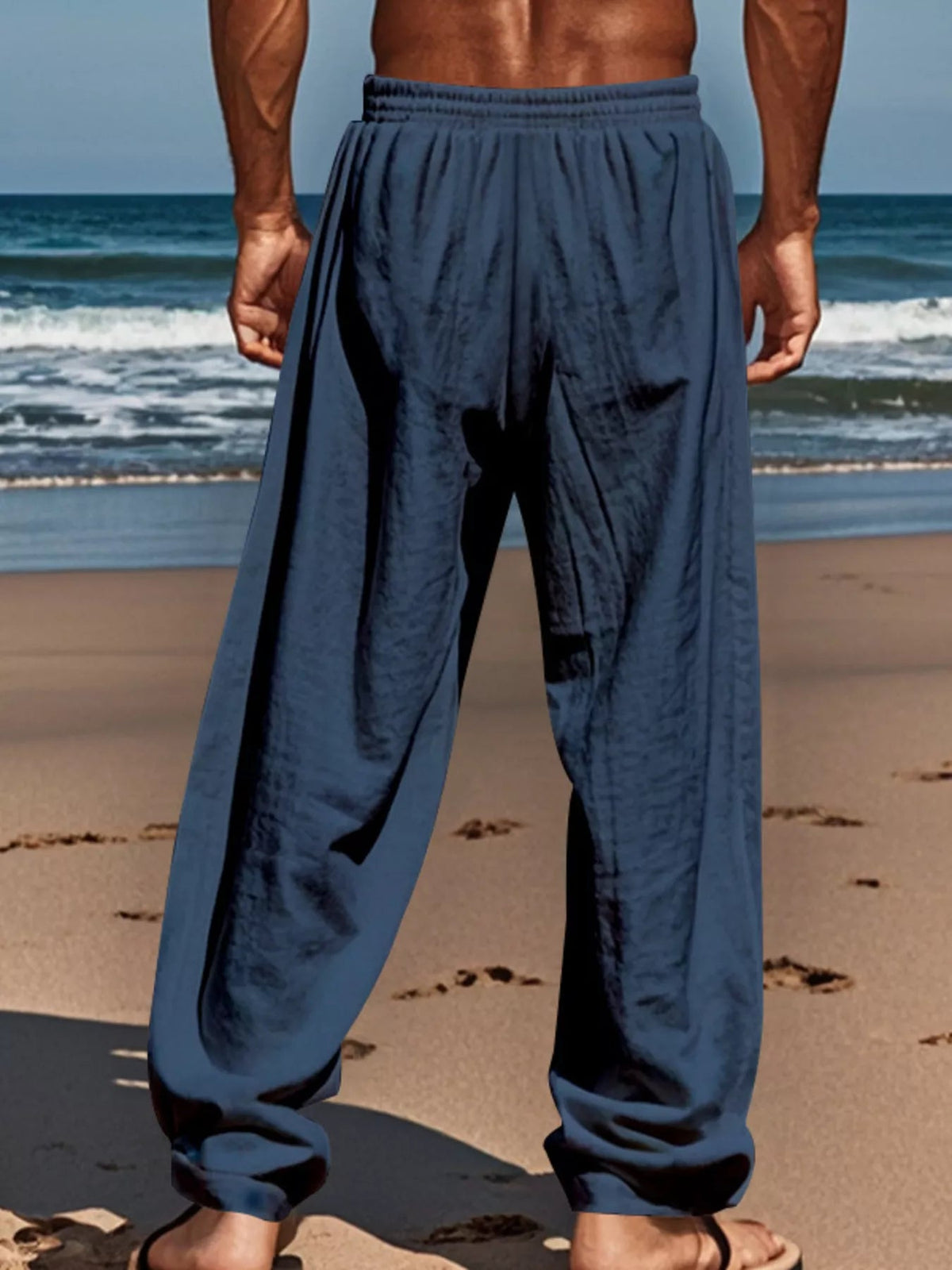 Men's Full Size Drawstring Wide Leg Pants Plus Size - Artículos HE