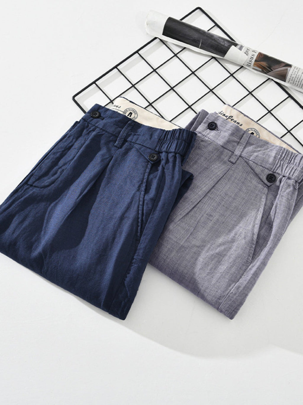 Men's Plus Size Casual Elastic Waist Pants - Artículos HE