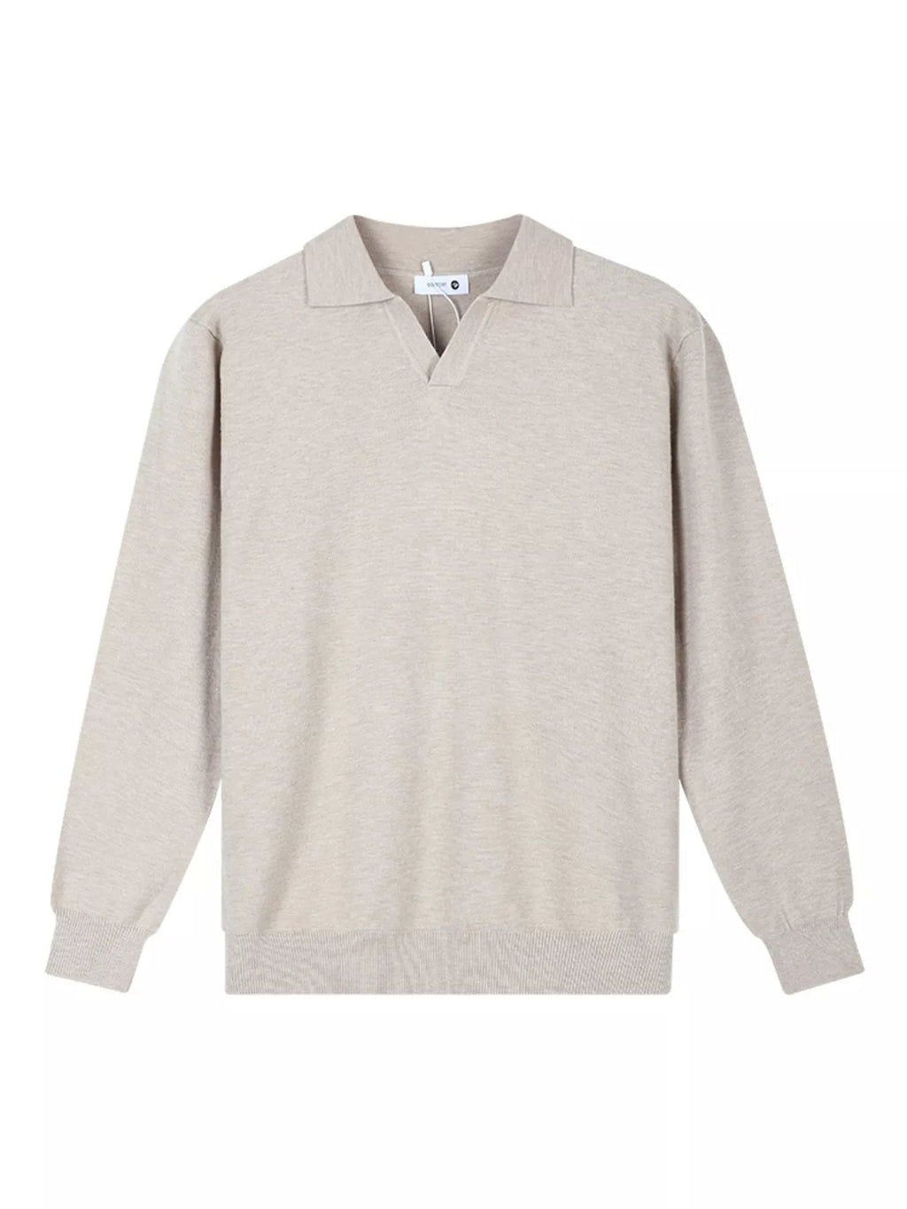 Men's Plus Size Long Sleeve Polo Collar Knit Top - Artículos HE