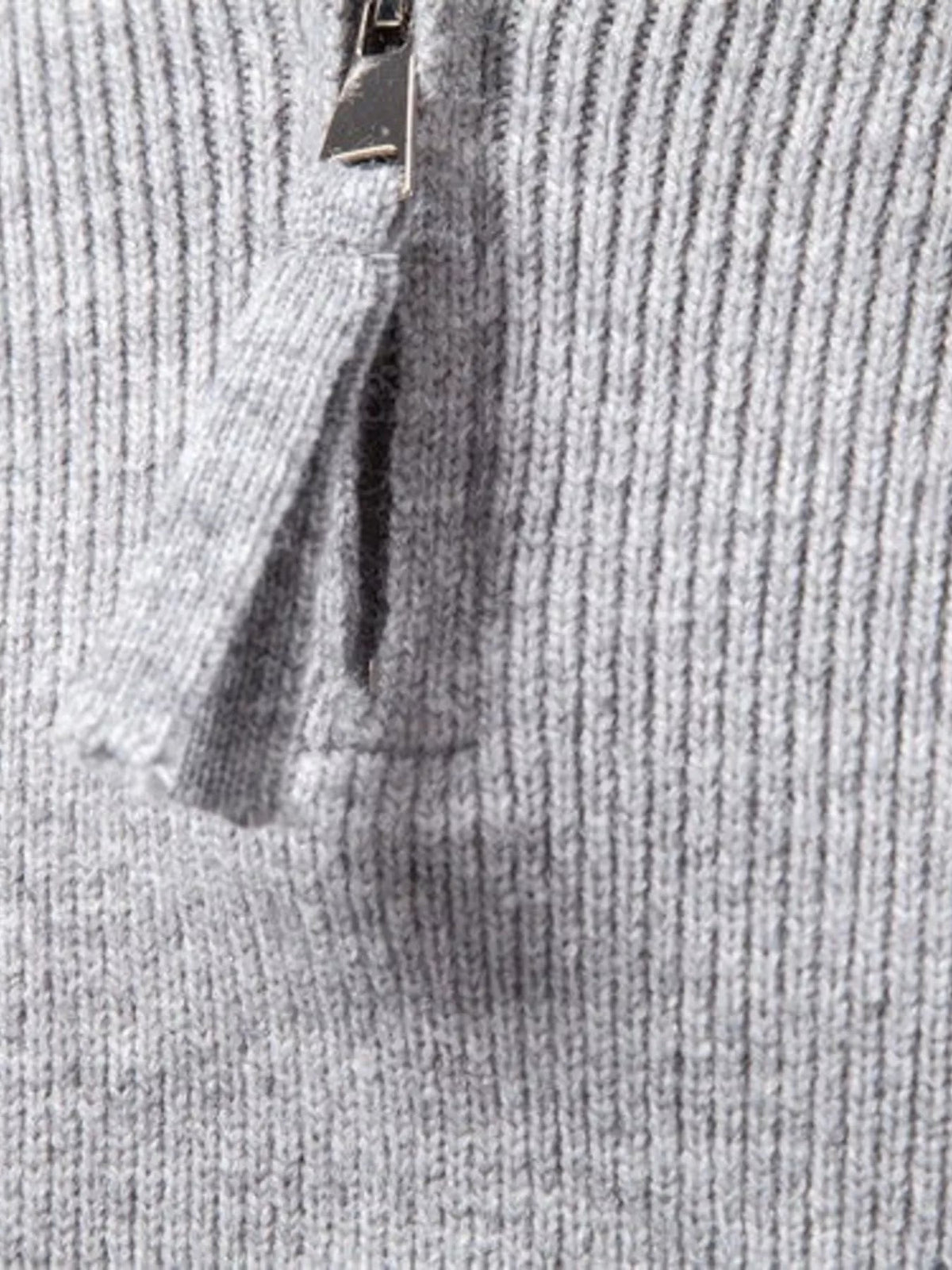 Men's Plus Size Quarter-Zip Ribbed Knit Sweater - Artículos HE