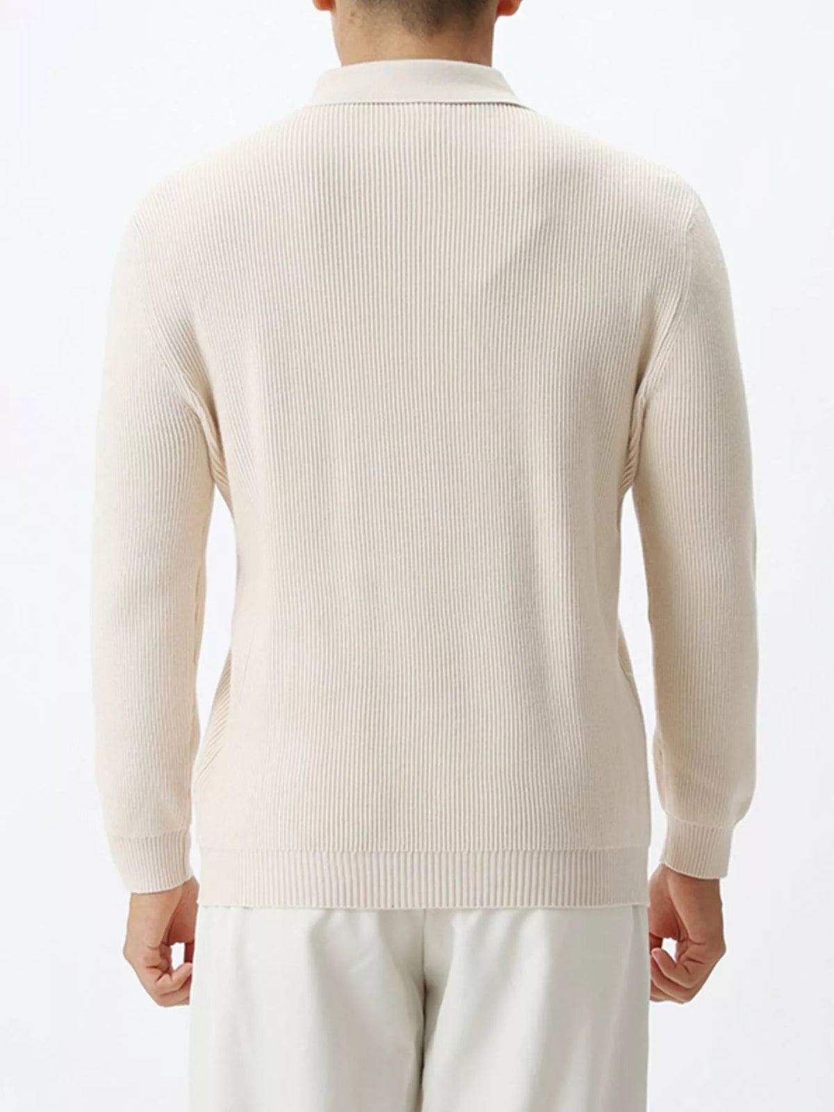 Men's Plus Size Ribbed Knit Quarter-Zip Sweater - Artículos HE
