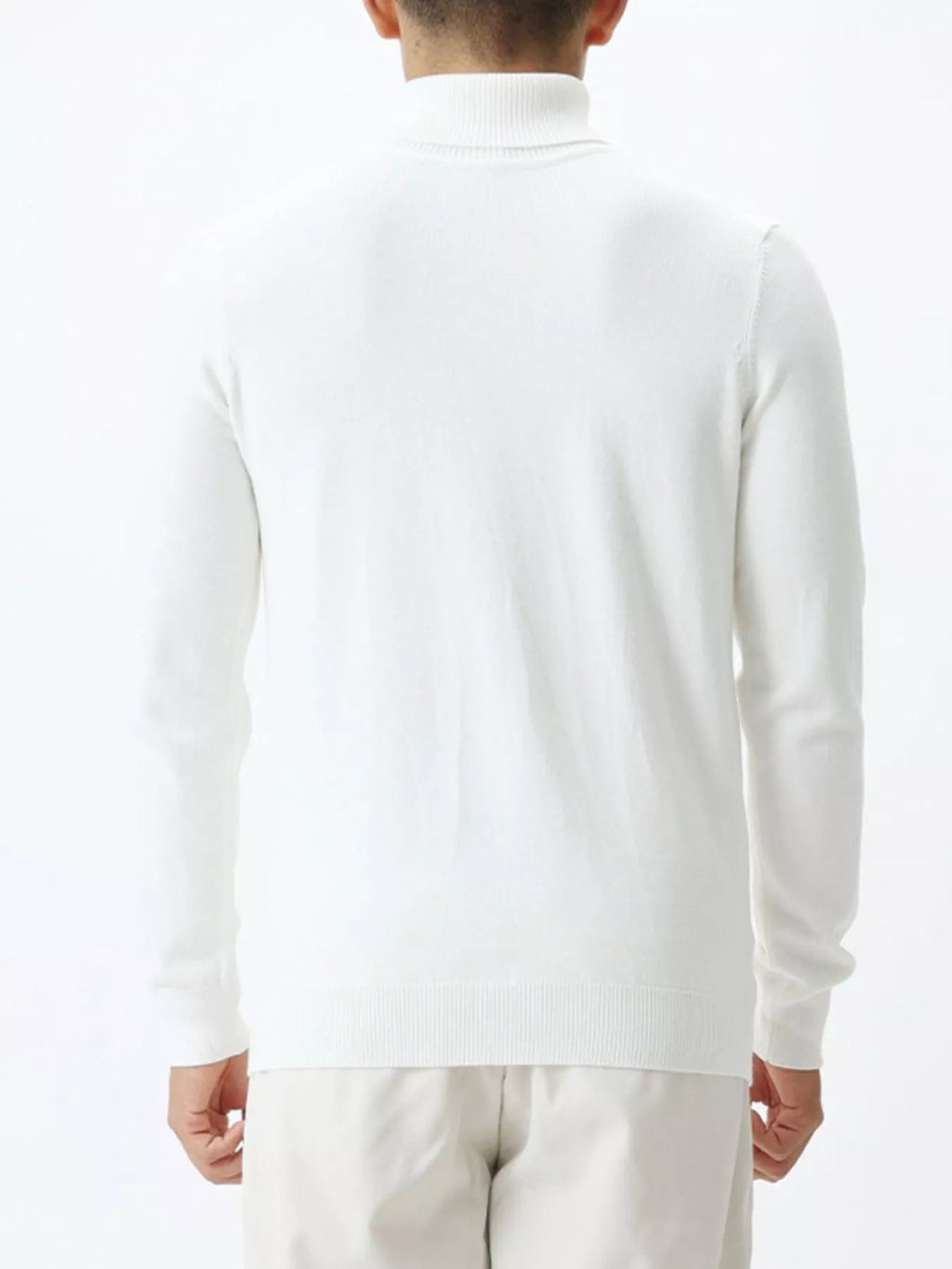 Men's Plus Size Slim-Fit Ribbed Turtleneck Sweater - Artículos HE