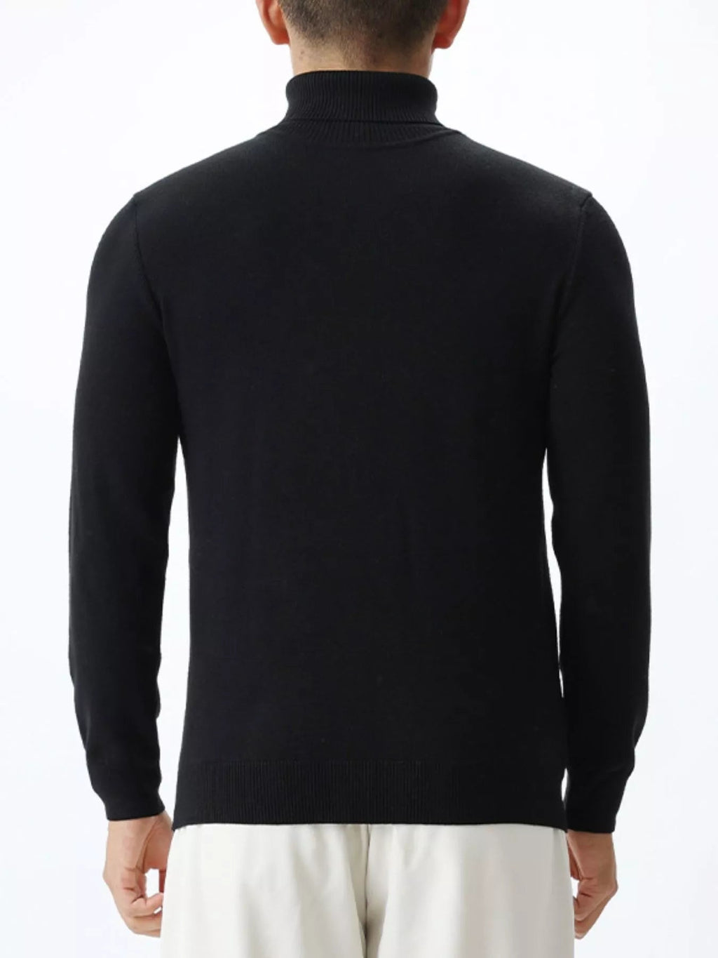 Men's Plus Size Slim-Fit Ribbed Turtleneck Sweater - Artículos HE