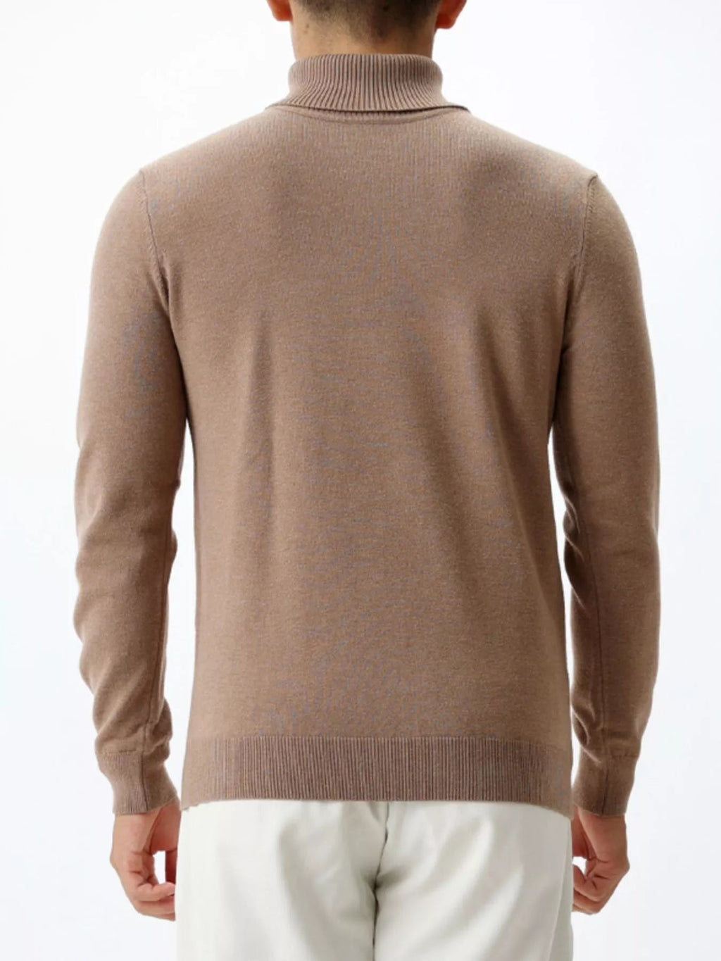 Men's Plus Size Slim-Fit Ribbed Turtleneck Sweater - Artículos HE