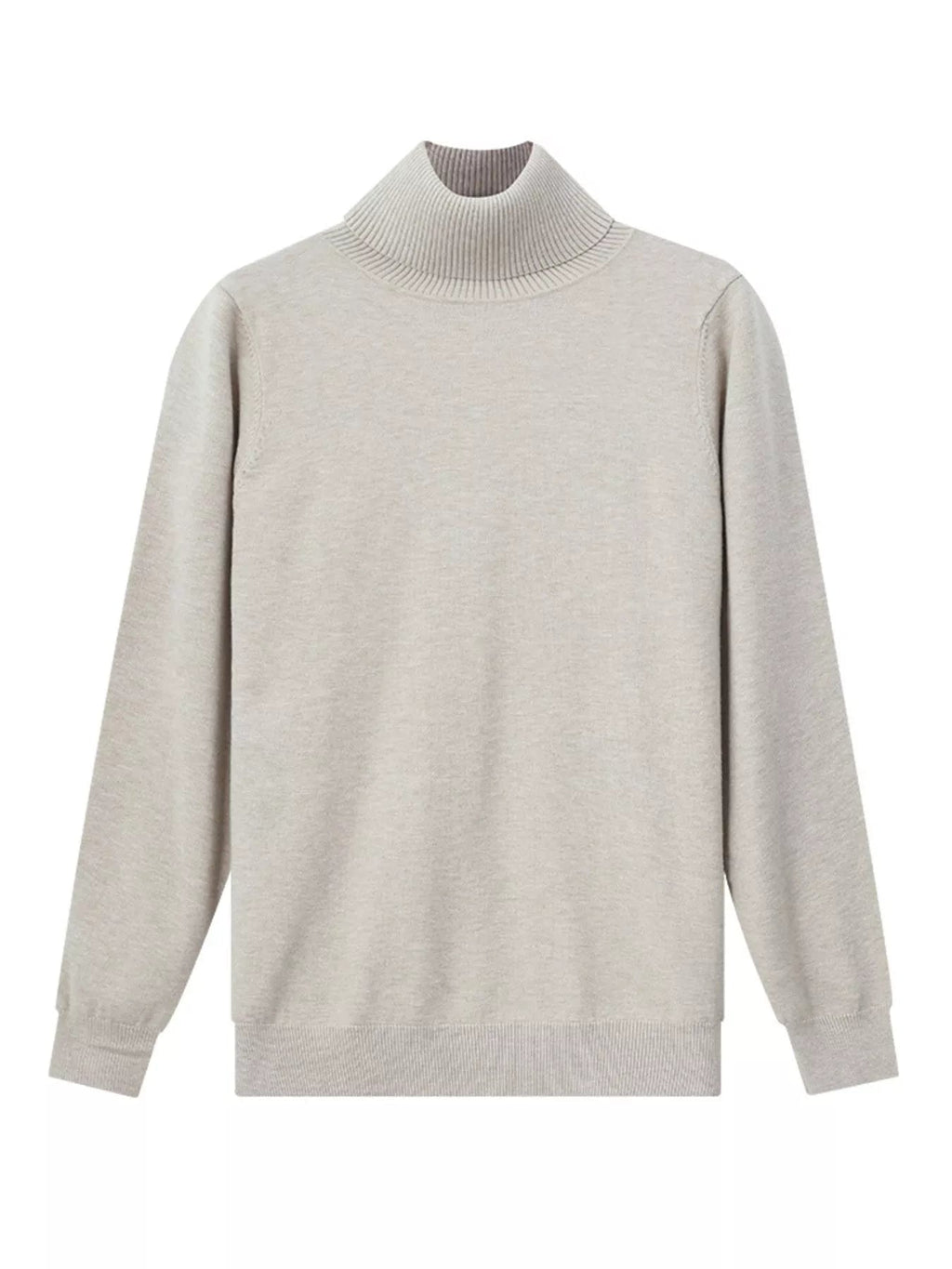 Men's Plus Size Slim-Fit Ribbed Turtleneck Sweater - Artículos HE