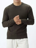 Men's Plus Size Textured Crew Neck Sweater - Artículos HE