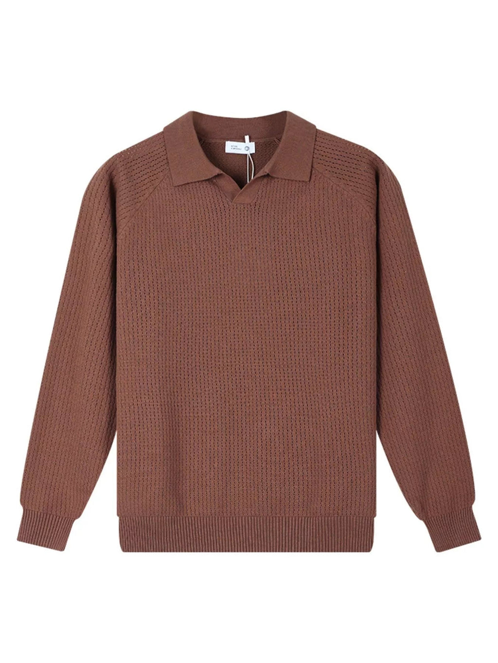 Men's Plus Size Textured Polo Collar Knit Top - Artículos HE