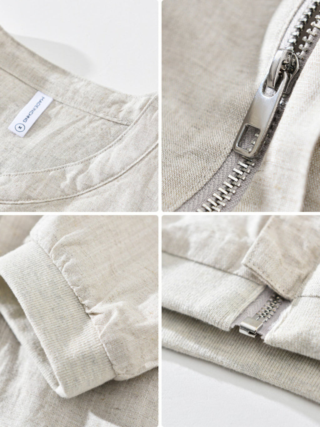 Men's Plus Size Zip Up Long Sleeve Jacket - Artículos HE
