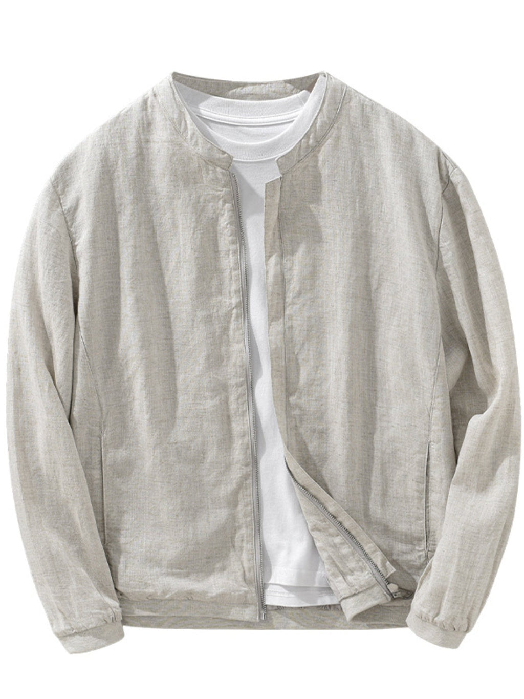Men's Plus Size Zip Up Long Sleeve Jacket - Artículos HE