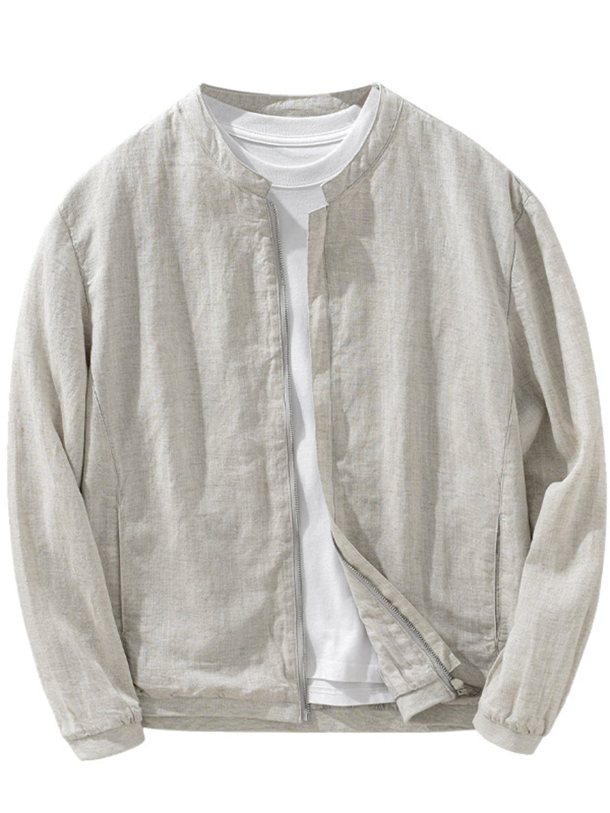 Men's Plus Size Zip Up Long Sleeve Jacket - Artículos HE