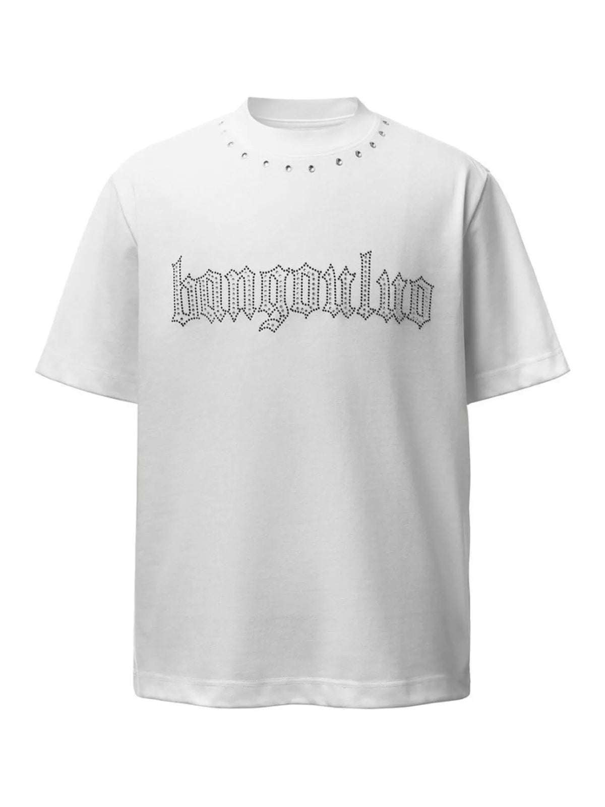 Men's Rhinestone Mock Neck T-Shirt - Artículos HE