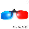 New Red Blue Green 3D Glasses Black Frame For Dimensional Anaglyph Movie TV Glasses For 3D Movies - Artículos HE