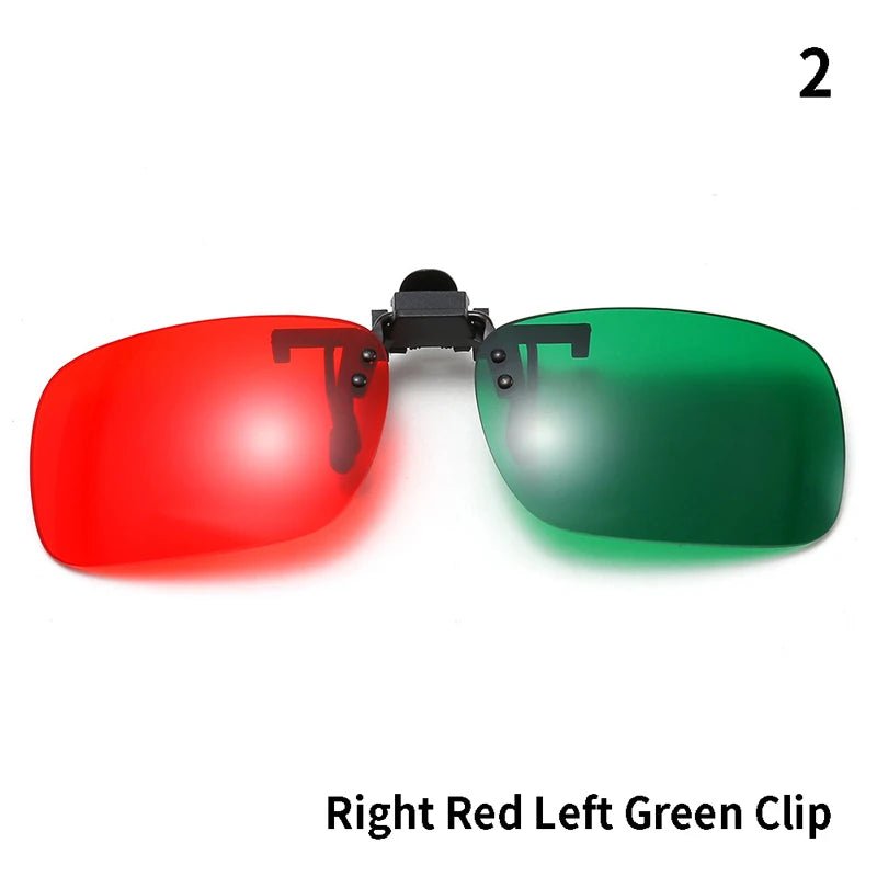 New Red Blue Green 3D Glasses Black Frame For Dimensional Anaglyph Movie TV Glasses For 3D Movies - Artículos HE