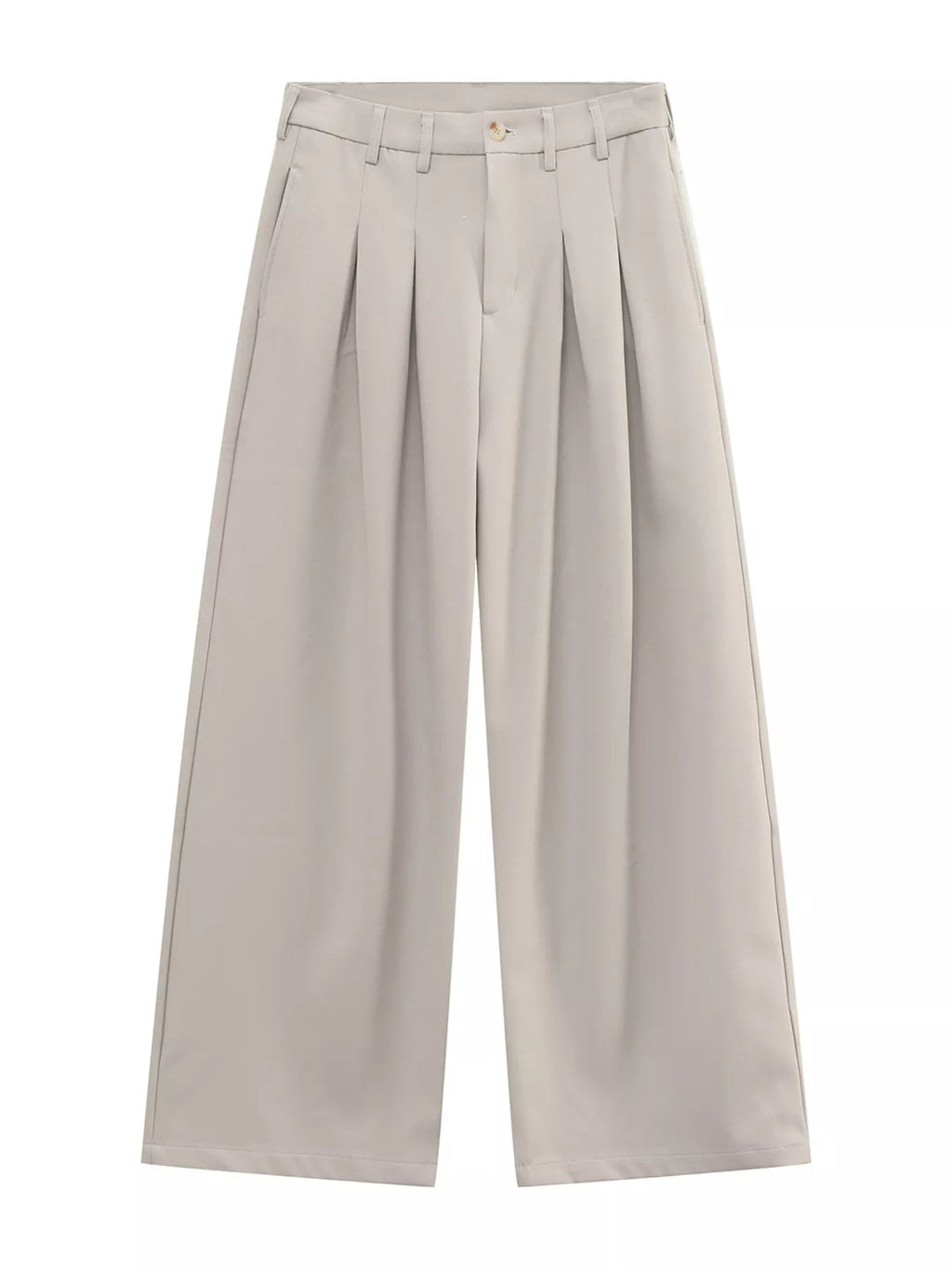 Pantalón de pernera ancha con pinzas y cintura alta para hombre - Artículos HE