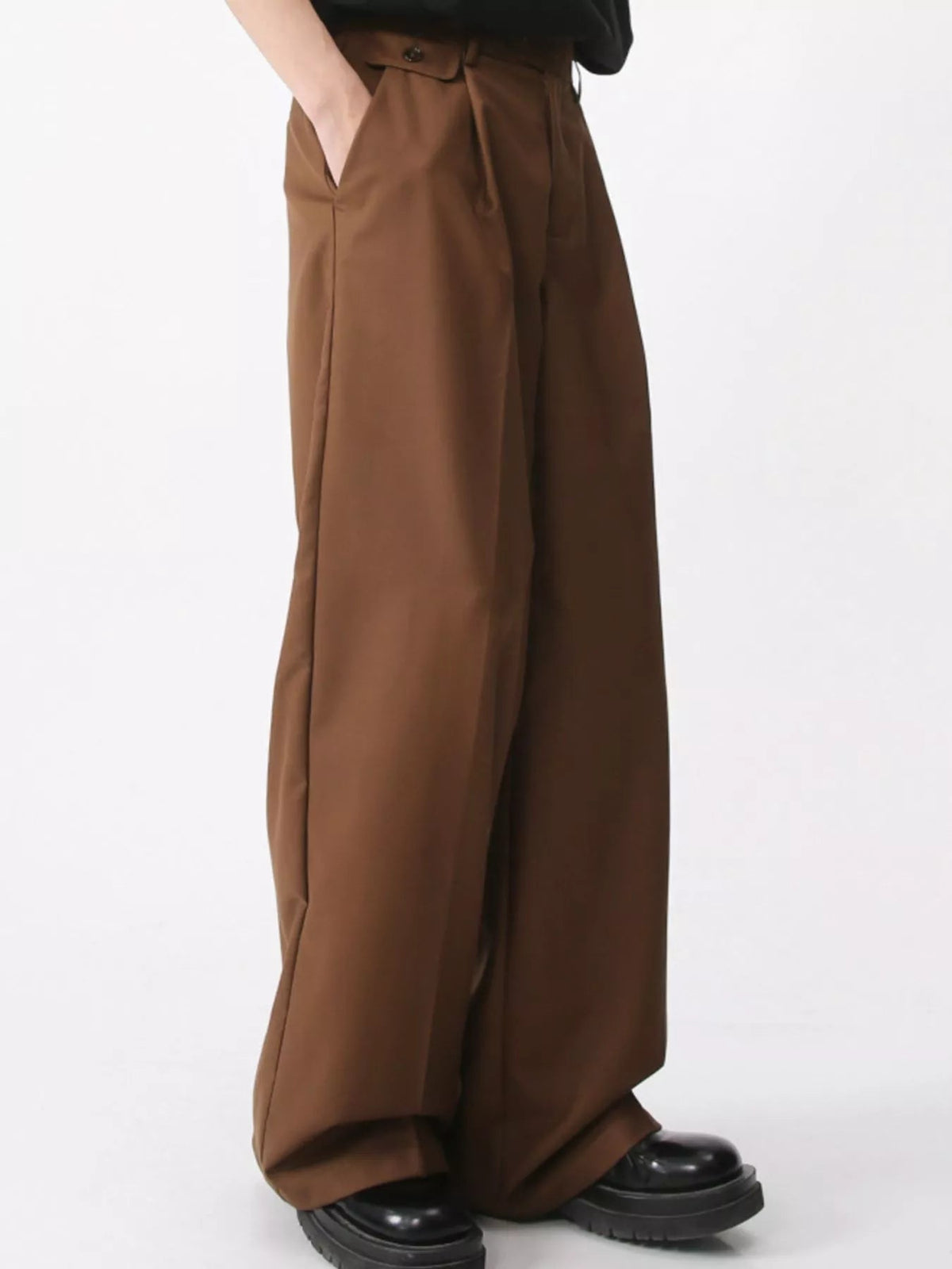 Pantalón de pernera ancha de cintura alta para hombre - Artículos HE