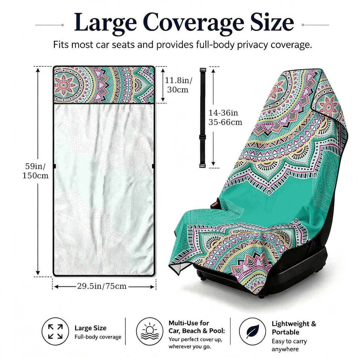 Printed Towel Car Seat Cover - Artículos HE
