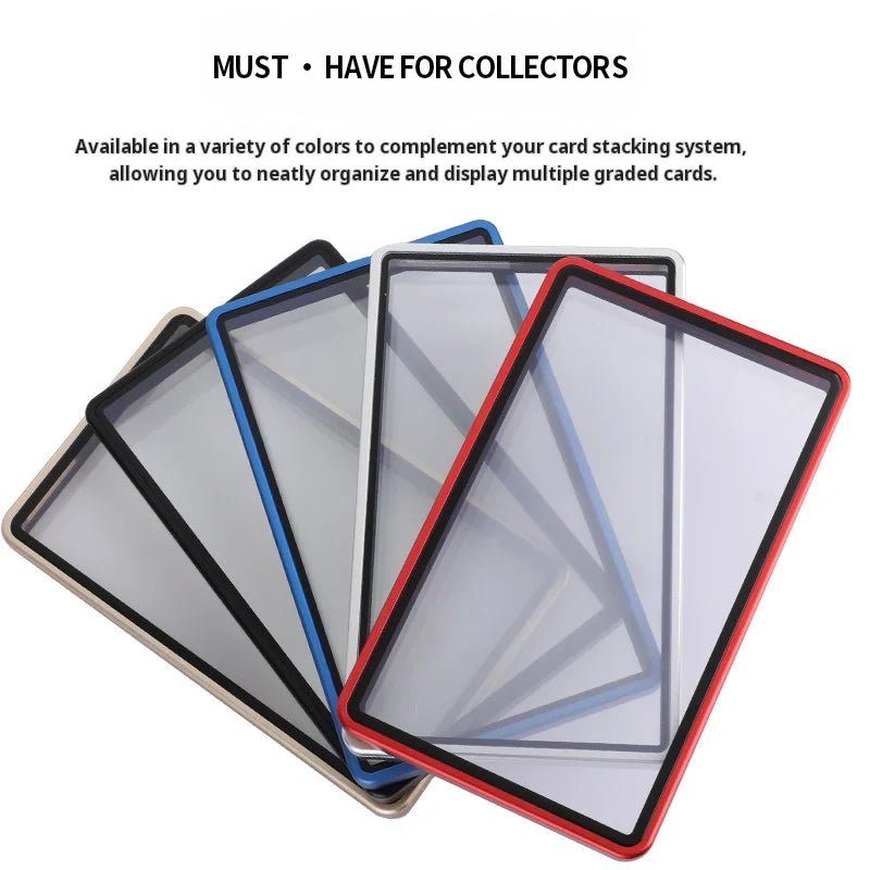 PSA Certified Metal Card Holder with UV Resistant Tempered Glass Cover and Magnetic Secure Frame for Collectible Gaming Cards an - Artículos HE