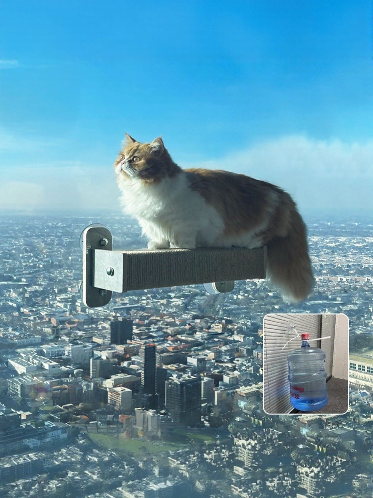 Rascador para gatos con ventosa para ventana - Artículos HE