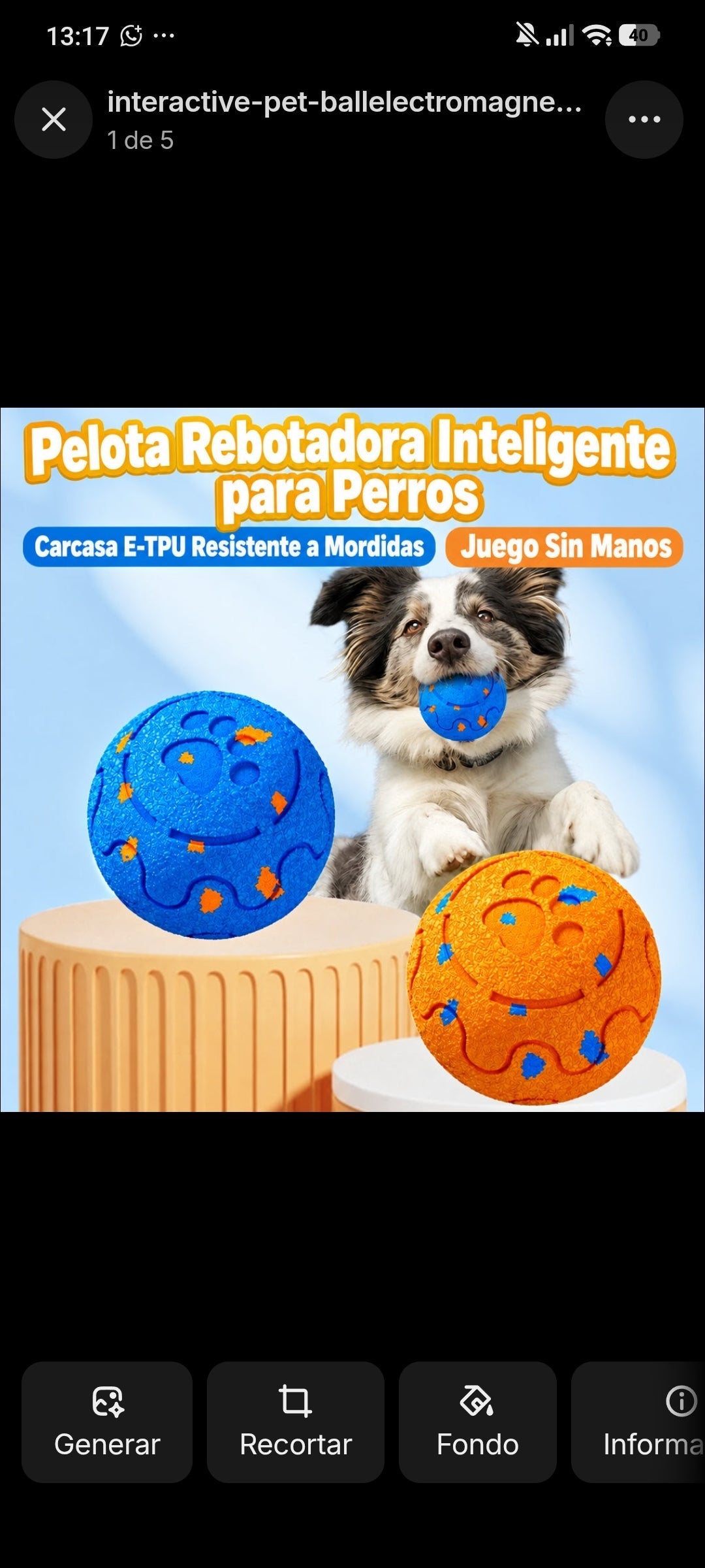 Interactive Smart Ball for Pets – Automatic Self-Moving Toy