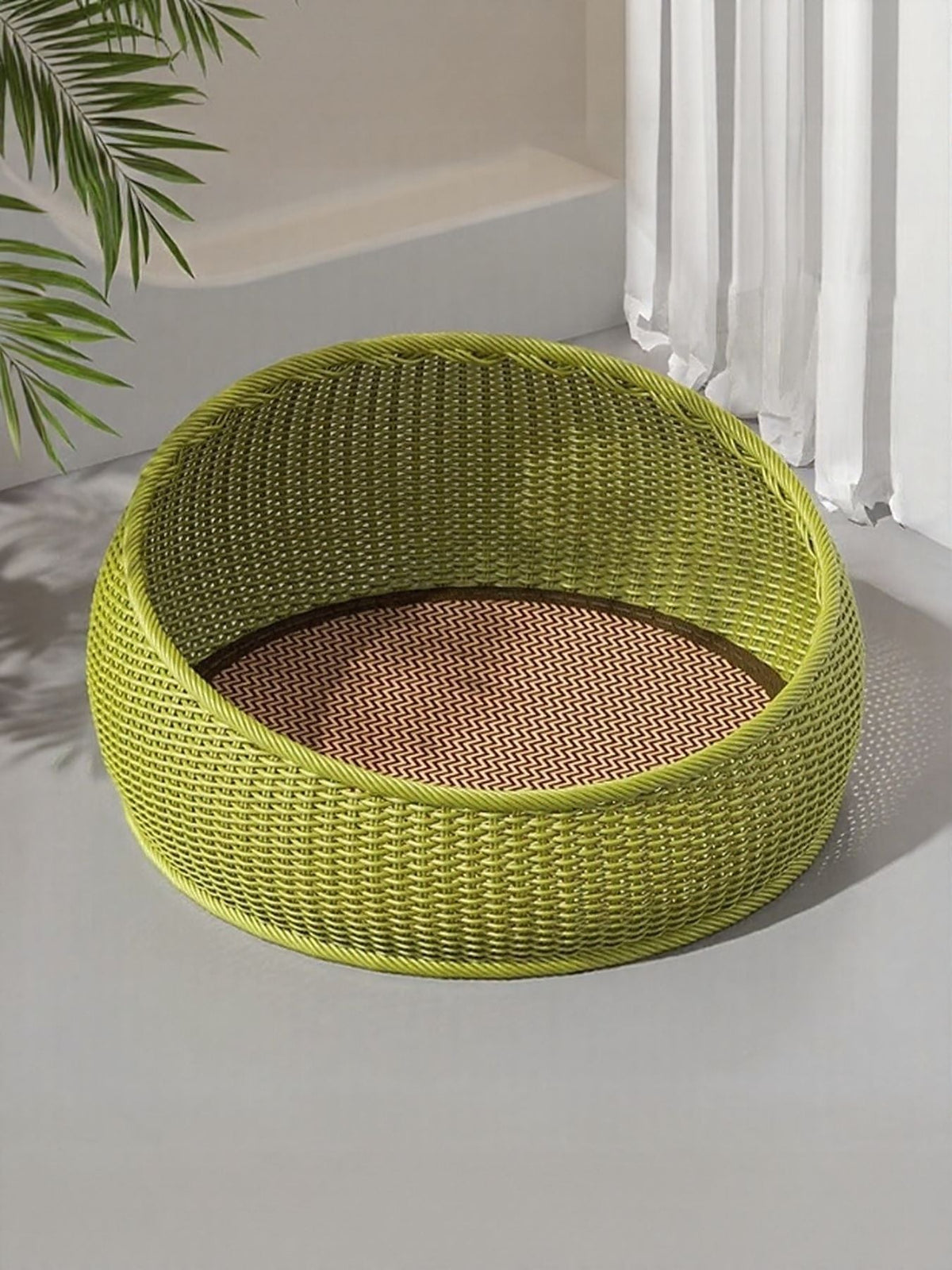 Round Woven Rattan Pet Nest - Artículos HE