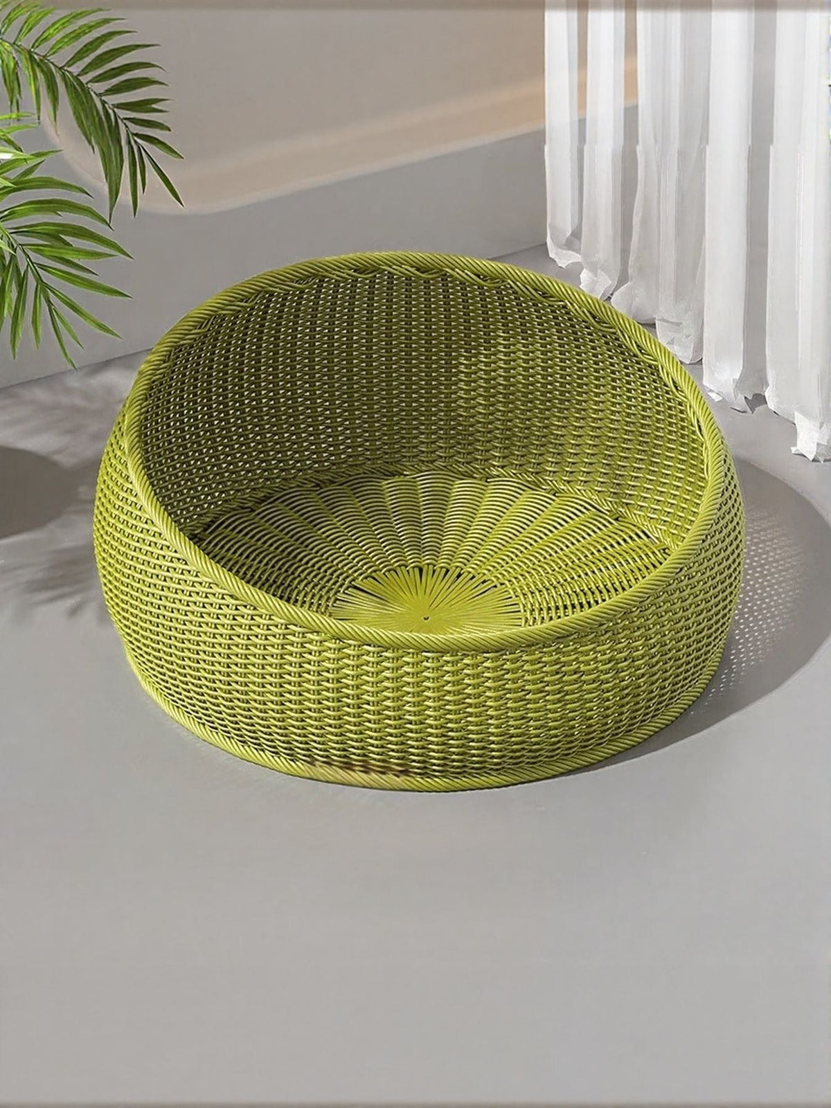 Round Woven Rattan Pet Nest - Artículos HE