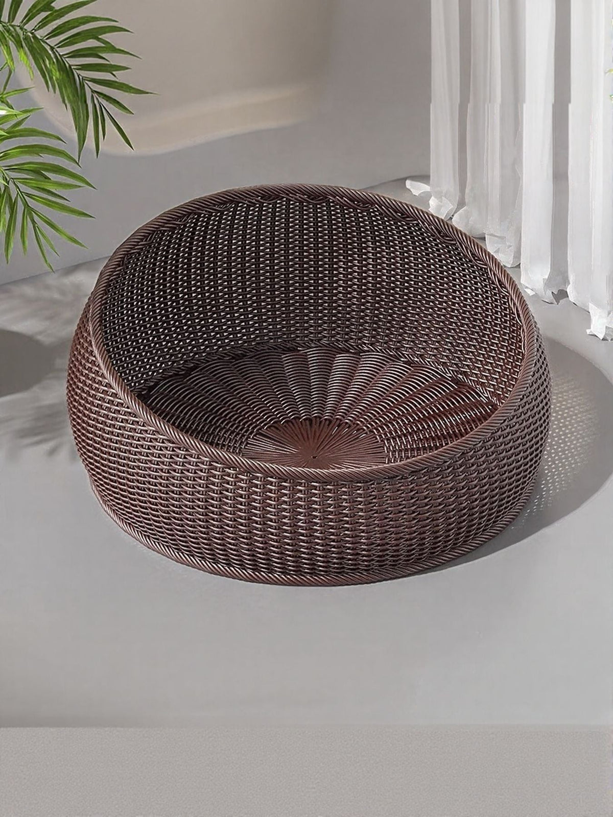 Round Woven Rattan Pet Nest - Artículos HE