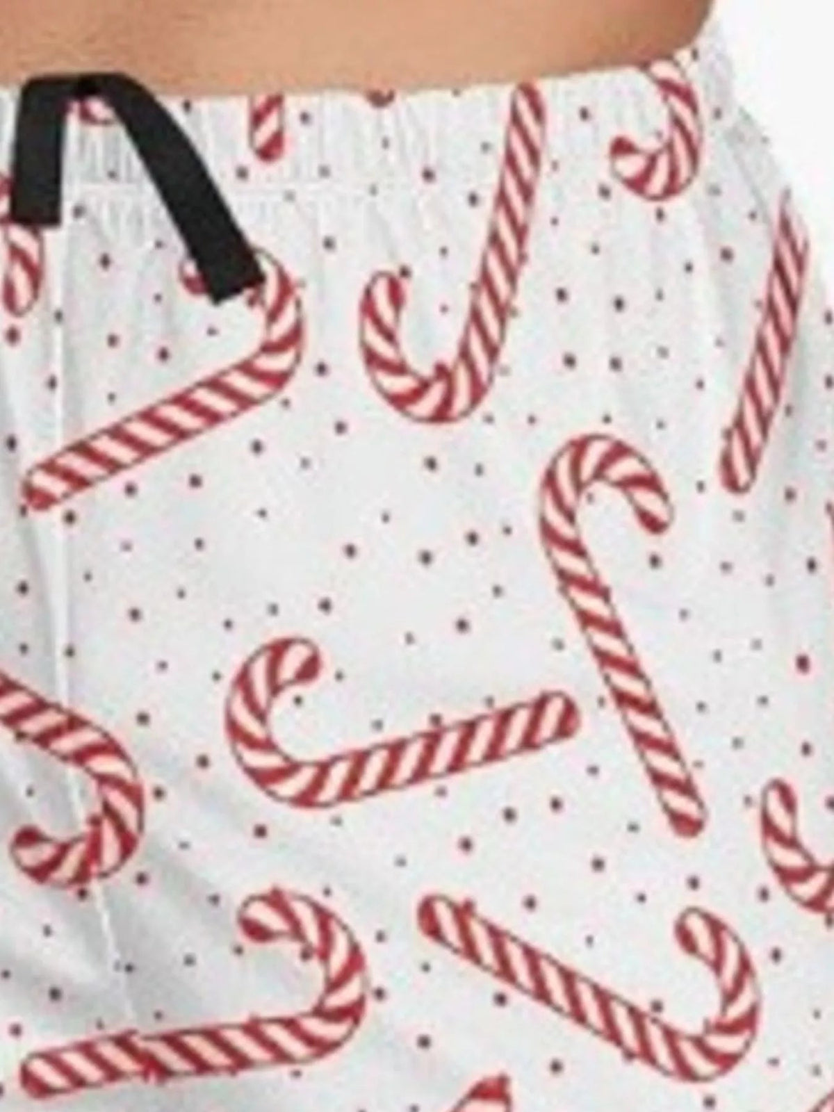 Shorts con estampado de bastón de caramelo navideño talla grande para hombre - Artículos HE